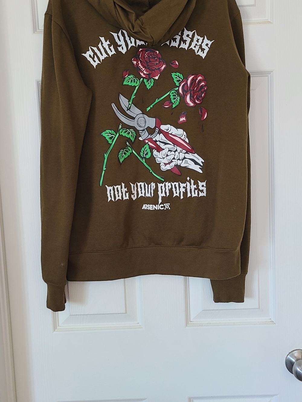 Brown Graphic Hoodie - Women's Sweater